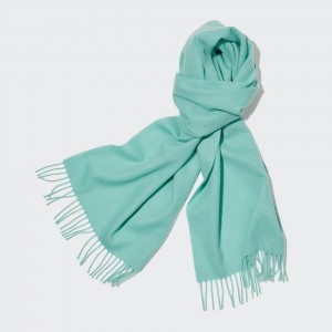 UNIQLO 100pct Cashmere Scarf Yeşil | 726-SNUXPK