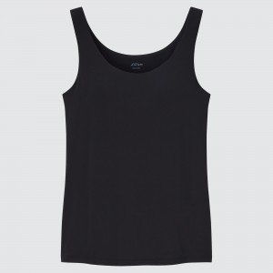 UNIQLO Airism Sleeveless Bra Top Siyah | 253-EJQOXC