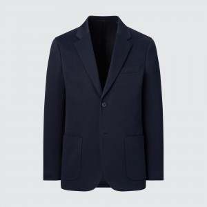 UNIQLO Comfort Blazer Jacket Lacivert | 427-OSMXYW