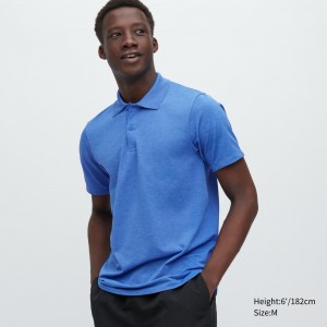 UNIQLO Dry Ex Polo Shirt Mavi | 625-HEBIAM