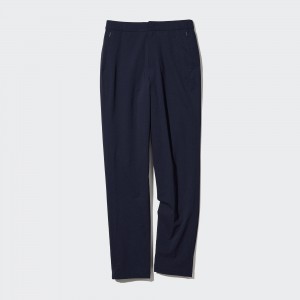 UNIQLO Heattech Warm Lined Trousers Long Lacivert | 358-MJOTQR