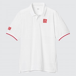 UNIQLO Kei Nishikori London 2022 Dry Ex Polo Shirt Beyaz | 374-UBHZED