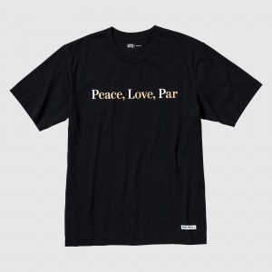 UNIQLO Peace For All Graphic T-Shirt Adam Scott Siyah | 786-NYRGKP