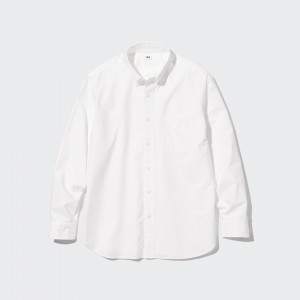 UNIQLO Regular Fit Oxford Shirt Beyaz | 241-HZASRK