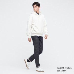 UNIQLO Selvedge Stretch Slim Fit Jeans Lacivert | 835-HNFGIX