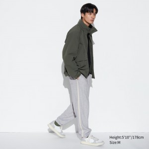 UNIQLO Side Stripe Joggers Gray | 692-ZQIDOA