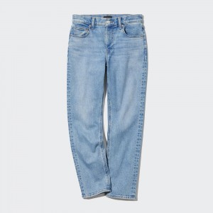 UNIQLO Slim Fit Straight Leg Ankle Length Jeans Mavi | 106-SOTPZD