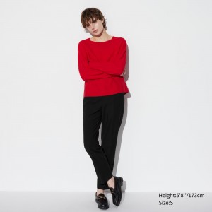 UNIQLO Smart Ankle Length Trousers Long Siyah | 154-TVDZLU