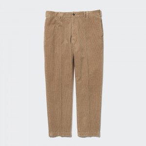 UNIQLO Smart Corduroy Ankle Length Trousers Bej Rengi | 912-FTXBDG