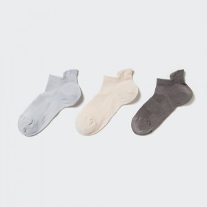 UNIQLO Sports Short Socks Three Pairs Açık | 507-UOCYQT