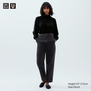 UNIQLO Straight Leg Jeans Koyu | 718-KFUWLI