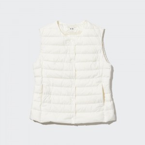 UNIQLO Ultra Light Down Compact Vest Beyaz | 453-EYDASG