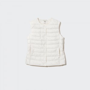 UNIQLO Ultra Light Down Compact Vest Beyaz | 407-RLGUHI