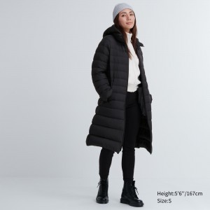 UNIQLO Ultra Light Down Long Coat Siyah | 265-IAFTCK