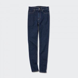 UNIQLO Ultra Stretch High Rise Skinny Fit Jeans Lacivert | 846-WSKQCP