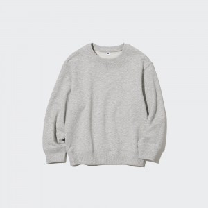 UNIQLO Ultra Stretch Soft Sweatshirt Gray | 546-ONHZSU