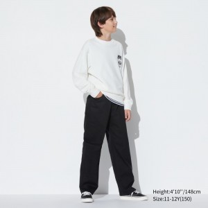 UNIQLO Wide Leg Jeans Siyah | 496-HSRZAN