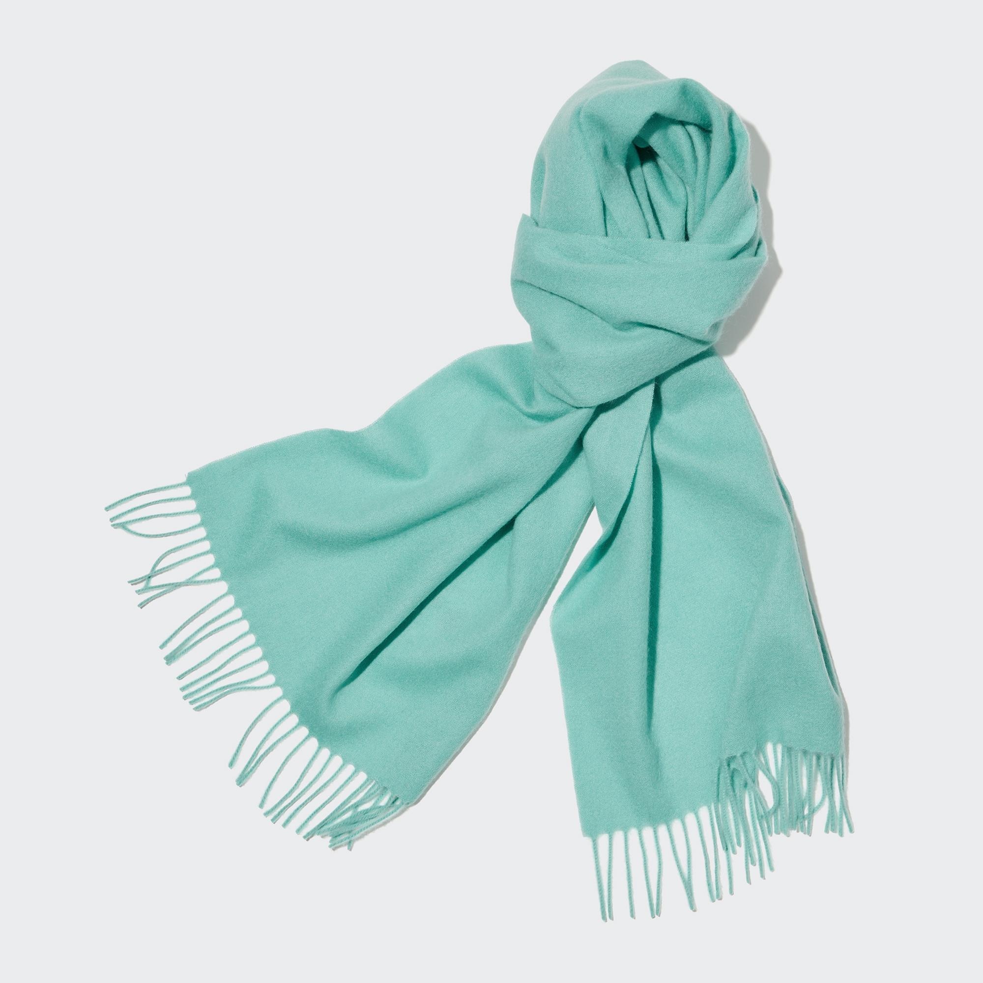 UNIQLO 100pct Cashmere Scarf Yeşil | 726-SNUXPK