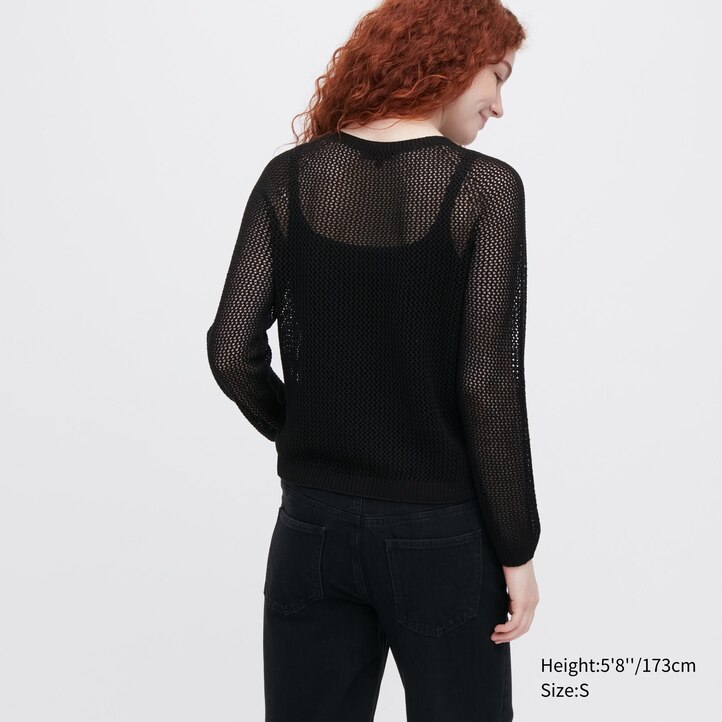 UNIQLO 3d Knit Seamless Mesh Crew Neck Jumper Beyaz | 857-MYVRWQ