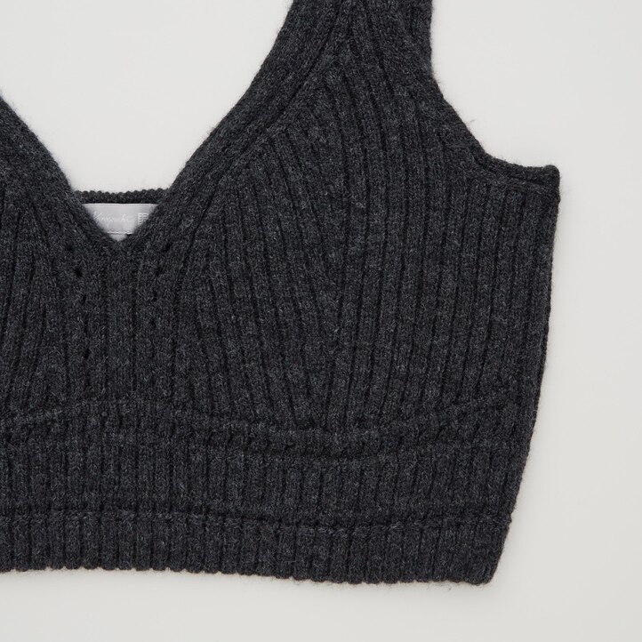 UNIQLO 3d Knit Seamless Ribbed Bra Koyu | 359-DJKZXO