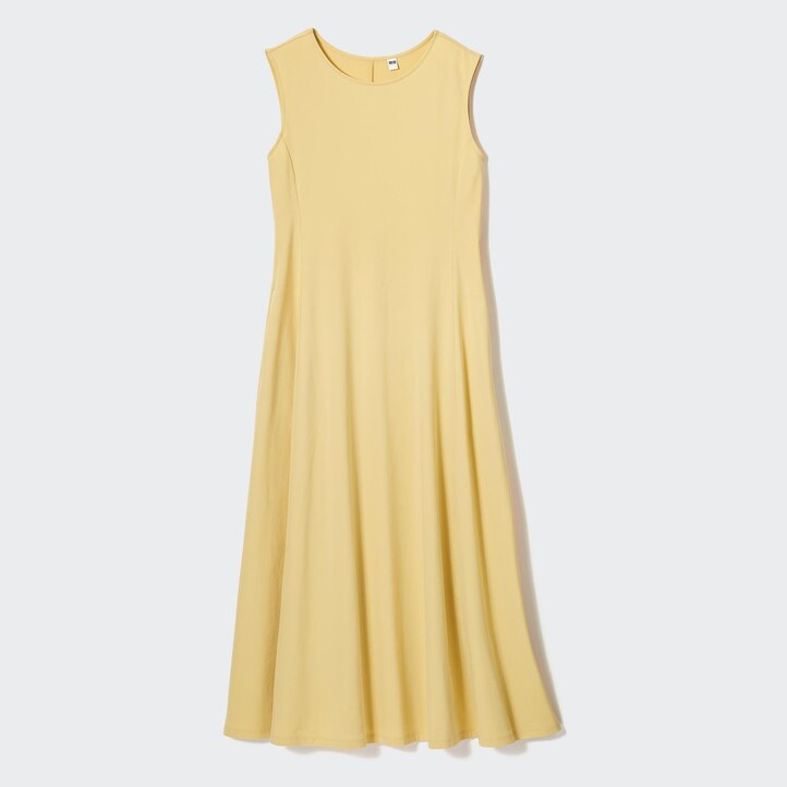 UNIQLO Airism Ultra Stretch Sleeveless Dress Lacivert | 654-TMVOJE