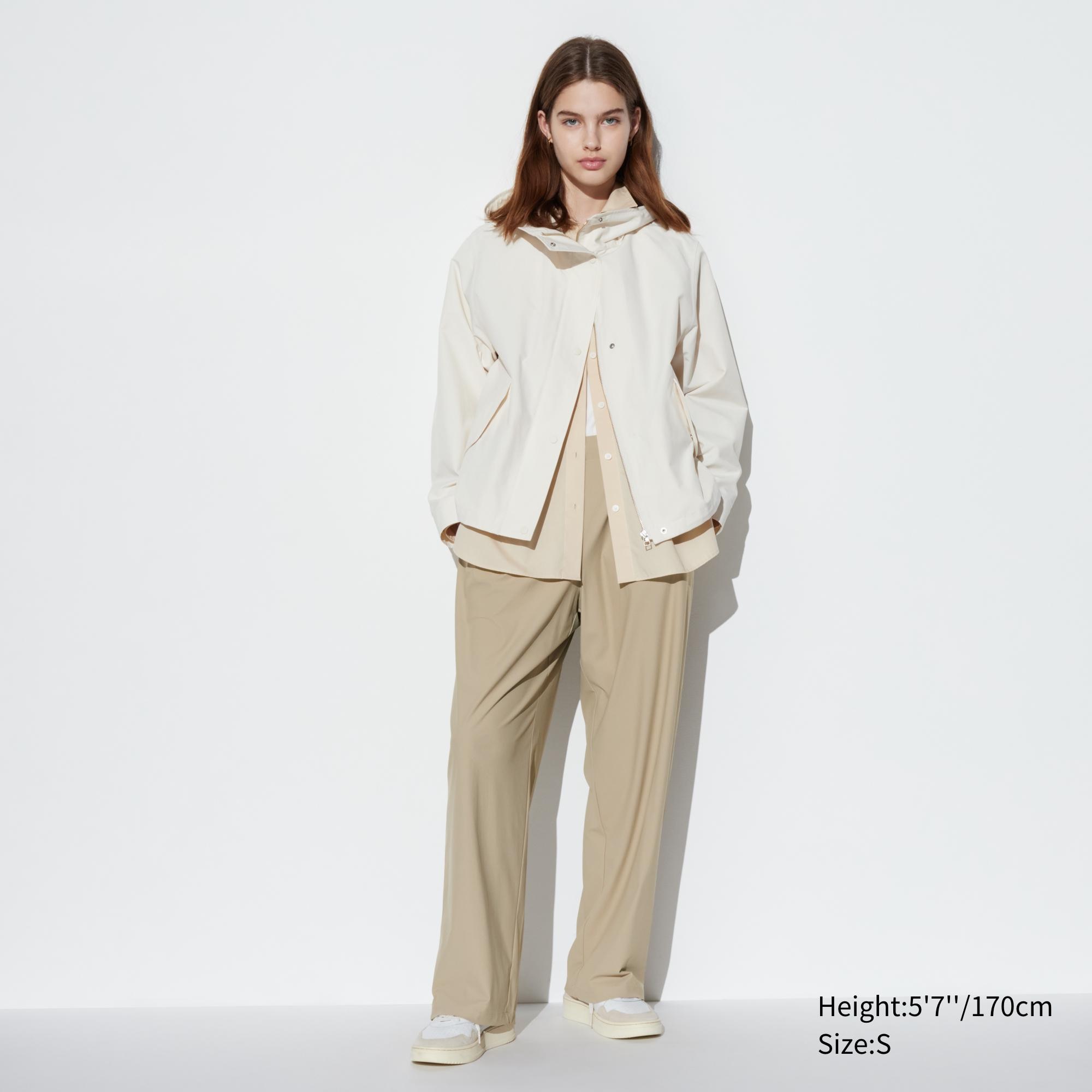 UNIQLO Airism Ultra Stretch Straight Wide Leg Trousers Bej Rengi | 169-WDIVTF