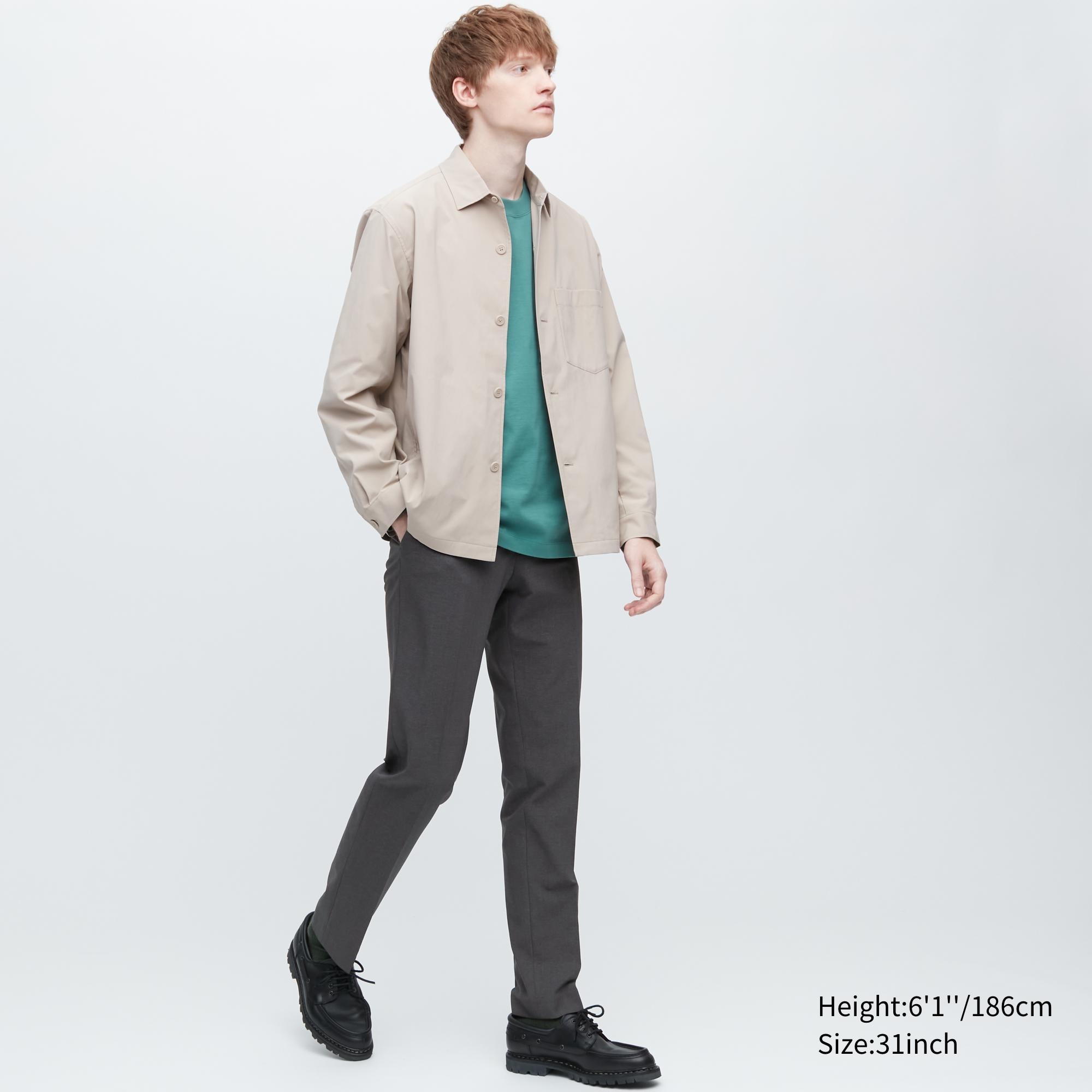 UNIQLO Airsense Ultra Light Wool Like Trousers Koyu | 530-LNASHX