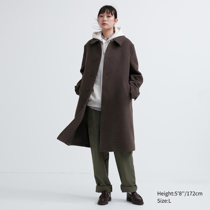 UNIQLO Balmacaan Coat Zeytin Yeşili | 259-QEYVXA