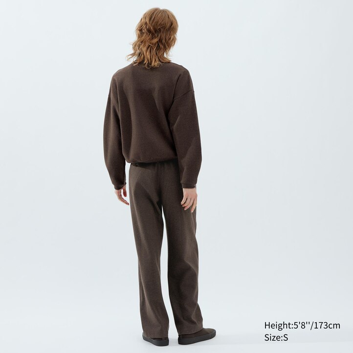 UNIQLO Brushed Jersey Trousers Koyu Kahverengi | 120-JHNQOM