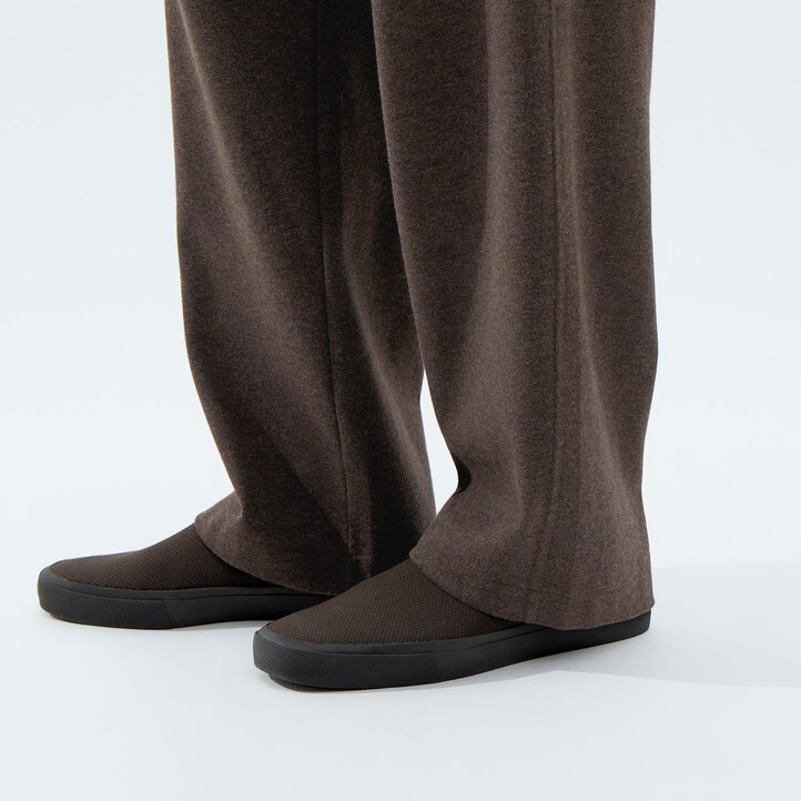 UNIQLO Brushed Jersey Trousers Koyu Kahverengi | 120-JHNQOM