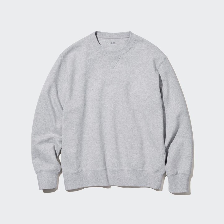 UNIQLO Cotton Crew Neck Sweatshirt Lacivert | 025-ZSPXVJ