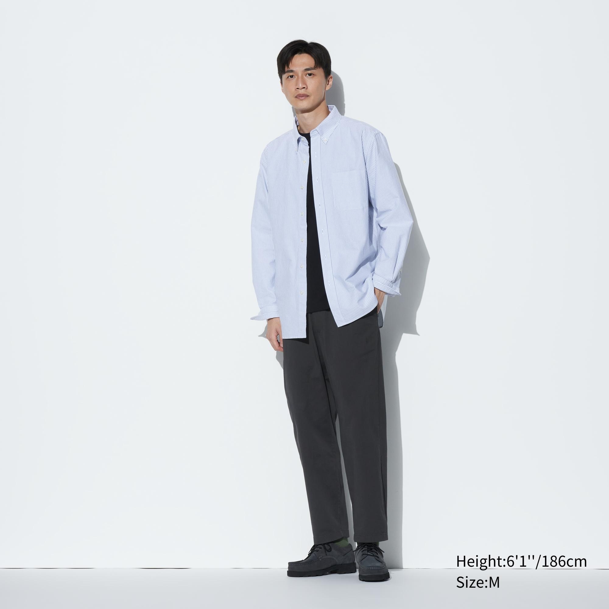 UNIQLO Cotton Relaxed Fit Ankle Length Trousers Koyu | 310-NCSIHR