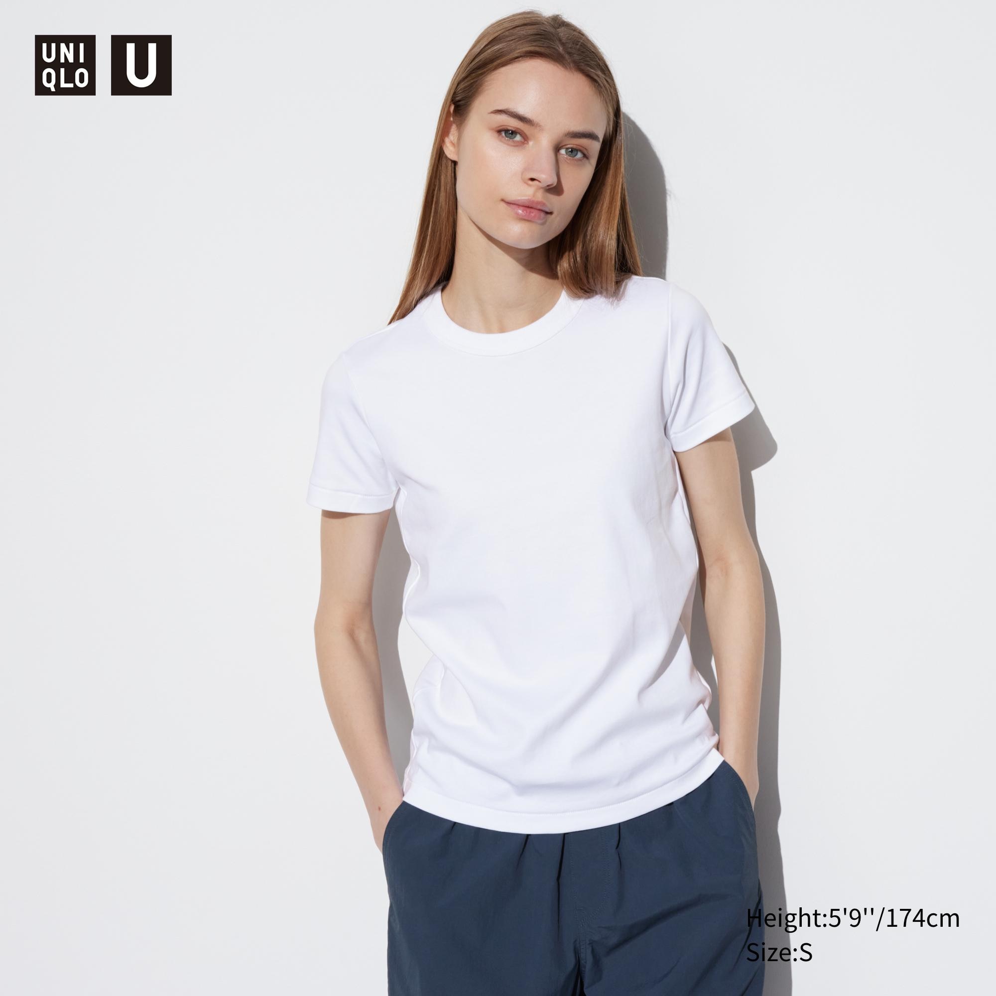 UNIQLO Crew Neck Short Sleeved T-Shirt Beyaz | 928-BEFHGC