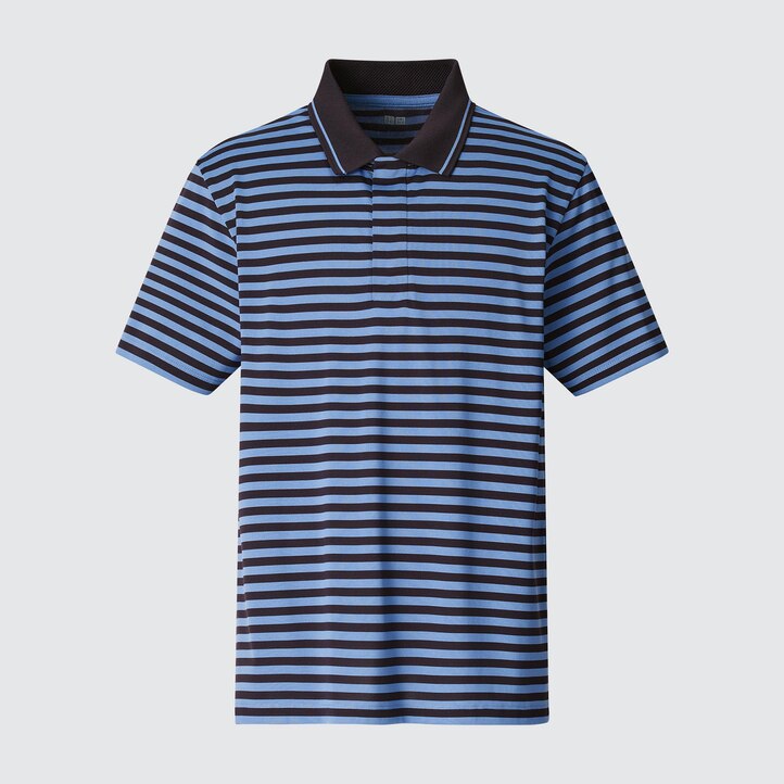 UNIQLO Dry Ex Polo Shirt Adam Scott Mavi | 392-JDOYCT