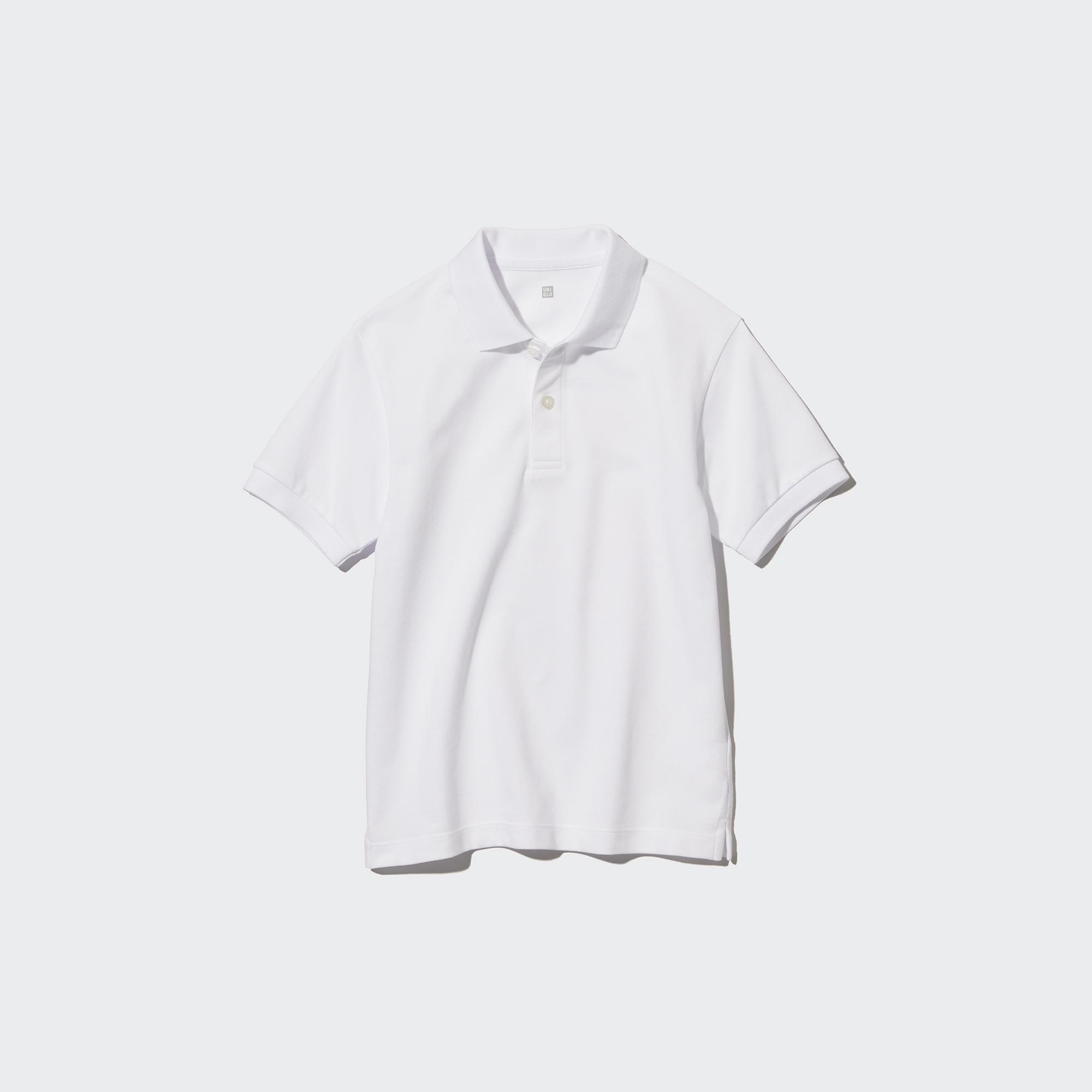 UNIQLO Dry Piqué Short Sleeved Polo Shirt Beyaz | 796-RCUKED