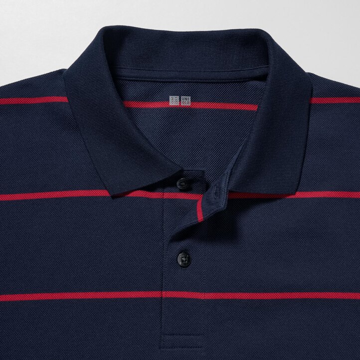 UNIQLO Dry Piqué Striped Polo Shirt Beyaz | 579-YZSBIG