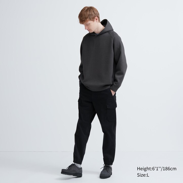 UNIQLO Dry Sweat Stretch Pullover Hoodie Gray | 831-DQLXNE