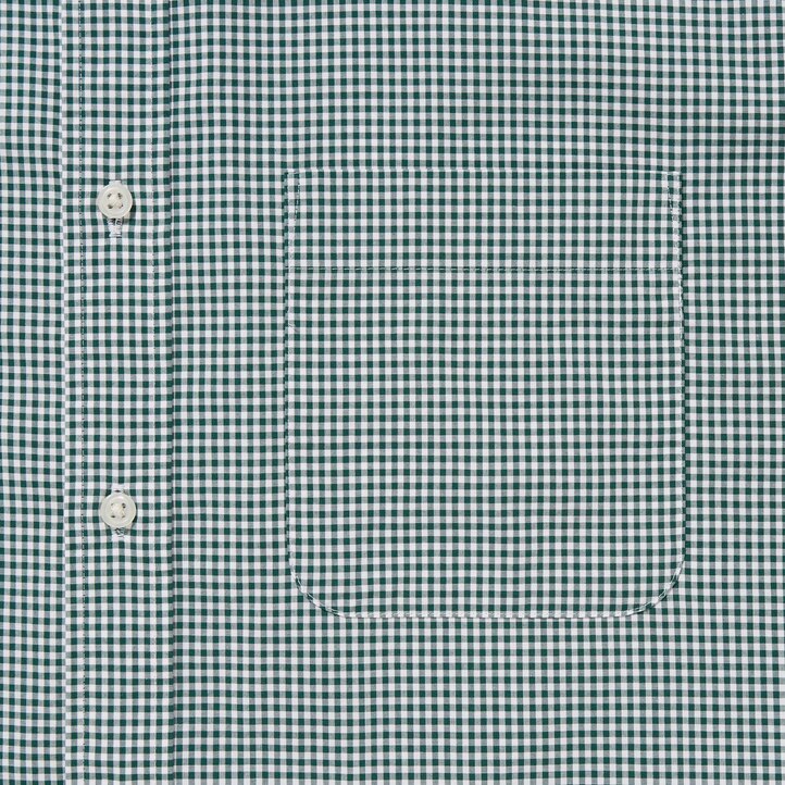 UNIQLO Extra Fine Cotton Broadcloth Regular Fit Checked Shirt Button Down Collar Kahverengi | 593-LMEQOR