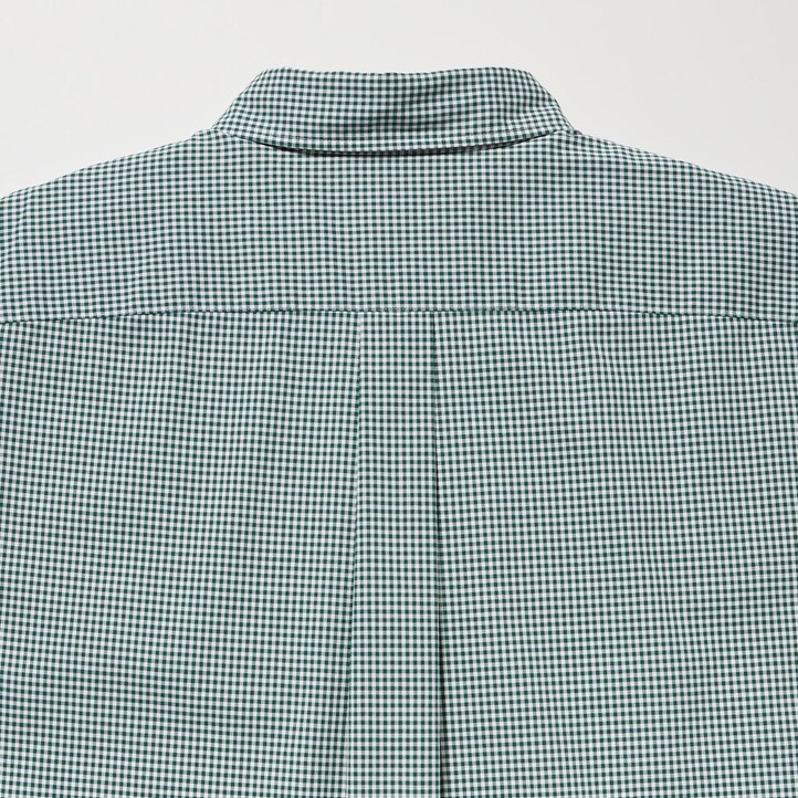 UNIQLO Extra Fine Cotton Broadcloth Regular Fit Checked Shirt Button Down Collar Kahverengi | 593-LMEQOR