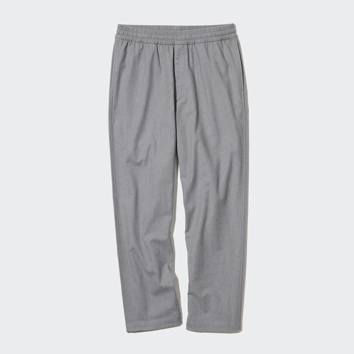 UNIQLO Flannel Ankle Length Trousers Gray | 305-UCZKFV