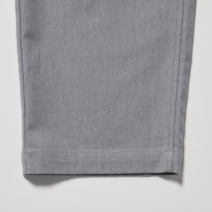 UNIQLO Flannel Ankle Length Trousers Gray | 305-UCZKFV