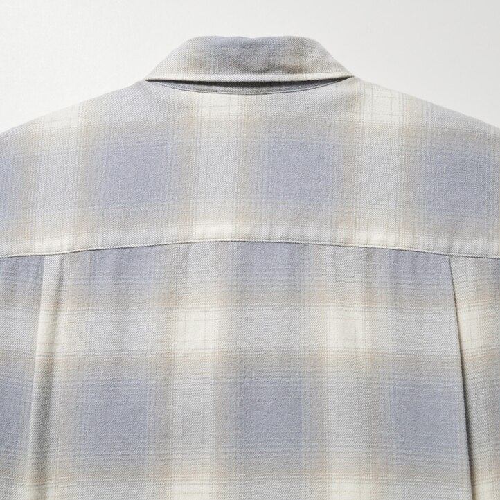 UNIQLO Flannel Checked Shirt Gray | 349-YMSAZD