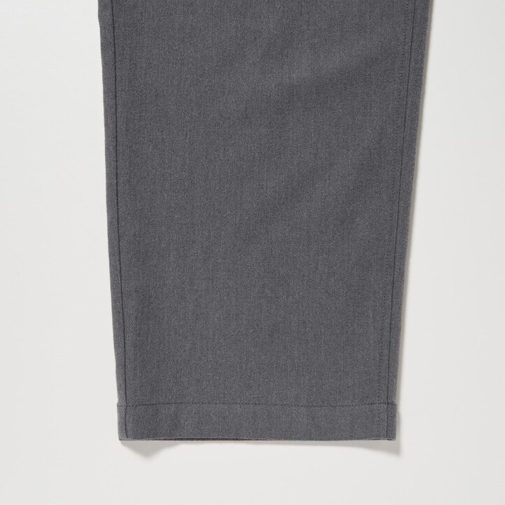 UNIQLO Flannel Easy Ankle Length Trousers Gray | 059-SFQDXI