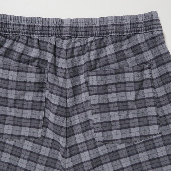 UNIQLO Flannel Easy Patterned Ankle Length Trousers Gray | 238-OUBRZW