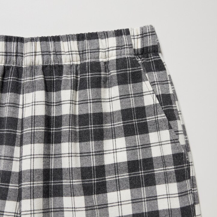 UNIQLO Flannel Trousers Beyaz | 401-JRWVBZ