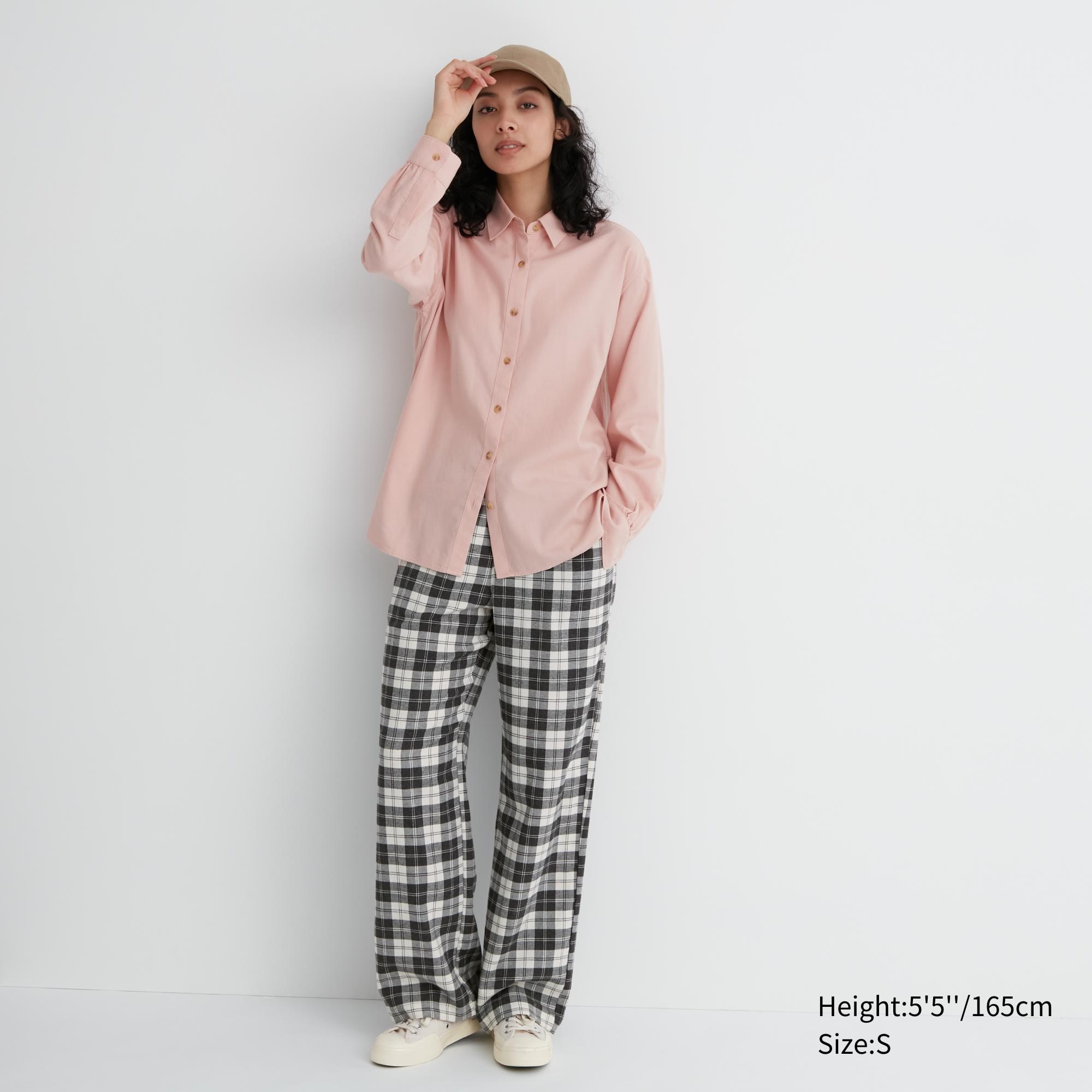 UNIQLO Flannel Trousers Beyaz | 401-JRWVBZ