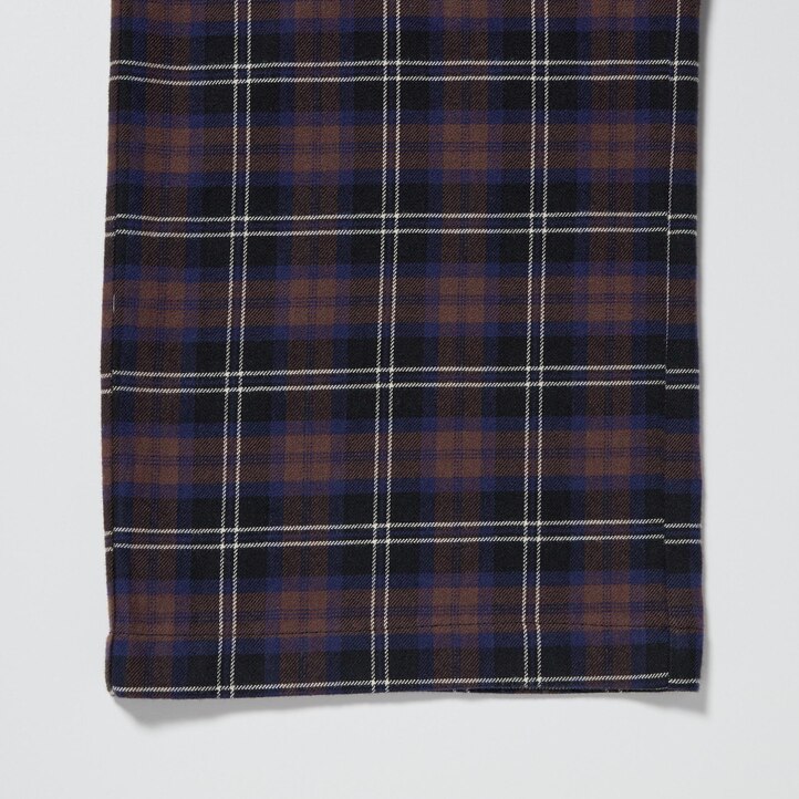 UNIQLO Flannel Trousers Koyu Kahverengi | 692-PLYFNQ