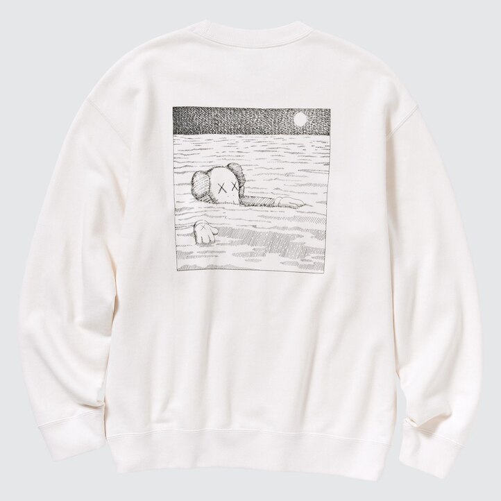 UNIQLO Kaws Ut Graphic Sweatshirt Beyaz | 136-MDFOHC