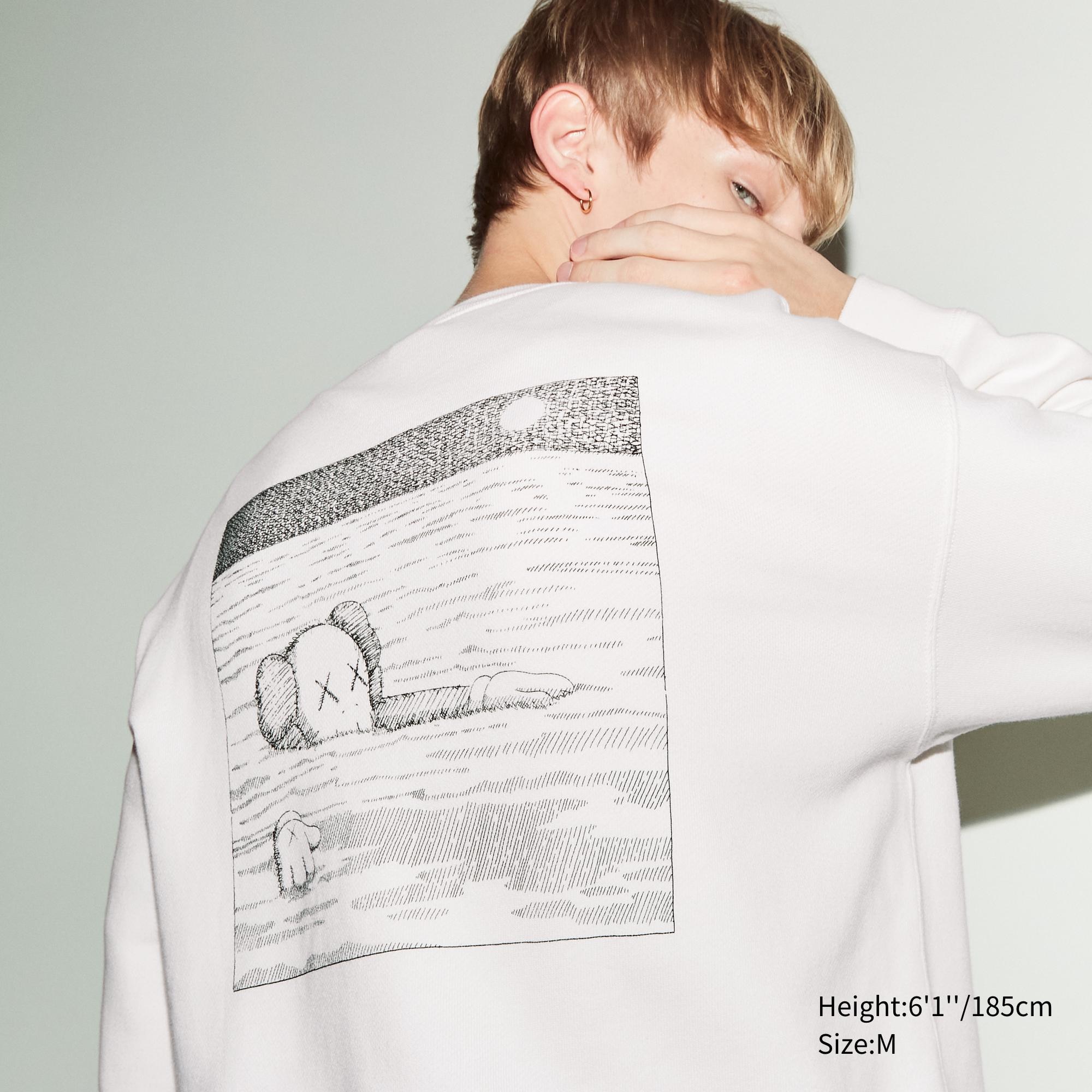 UNIQLO Kaws Ut Graphic Sweatshirt Beyaz | 136-MDFOHC