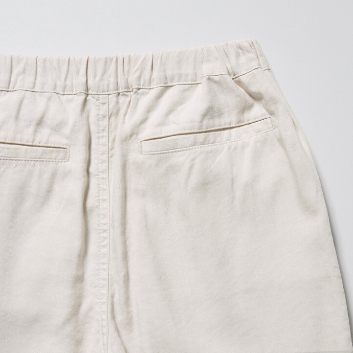 UNIQLO Linen Blend Relaxed Fit Joggers Natural | 527-WALEFC